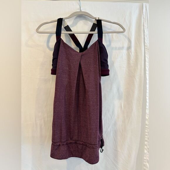Lululemon Rest Less Tank in Heathered Plum/Hyper Stripe - Picture 4 of 4